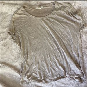Forever 21 Cream scoop neck short sleeve t-shirt